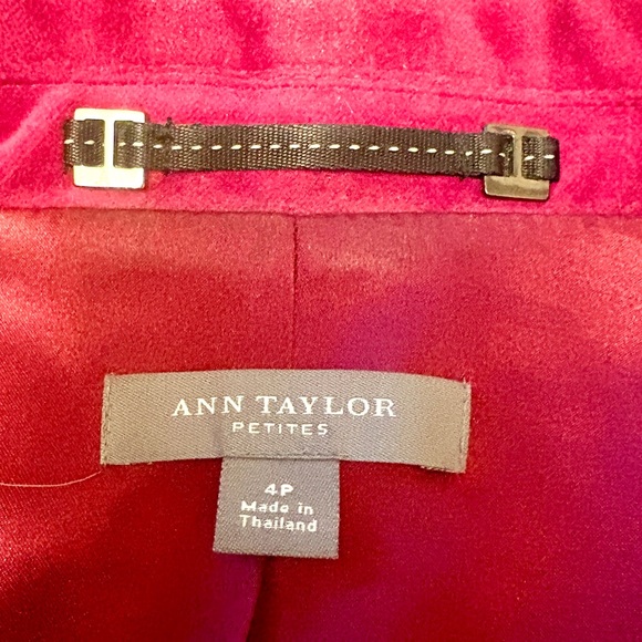 Ann Taylor Petites Fuschia Pink Lined Velvet Jacket 2004, Womens size 4P petite - Picture 5 of 16